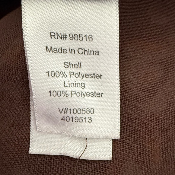 Coldwater Creek Multicolor Brown Orange Red Fall Blouse Button 3/4 Sleeve- S (8) - Picture 8 of 9